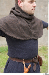  Photos Medieval Servant in suit 3 Medieval servant hand-bag leather belt medieval clothing upper body 0001.jpg